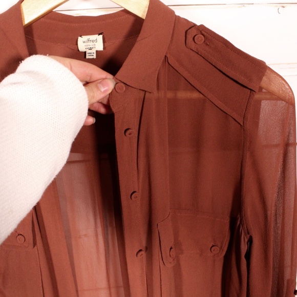 Wilfred 100% Silk Shirt Dress - Picture 4 of 12